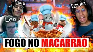 FOGO NO MACARR&Atilde;O NO OVERCOOKED 2!!! (pego fogo tudo!!)
