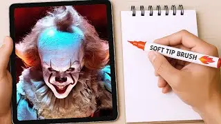 GLOW UP! Drawing Pennywise as a K-Pop Demon Hunter Idol 👹✨