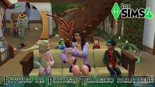 Invoco al Payaso Trágico para tener un bebé 🤡~ The Occult Baby Challenge en español 🍼 #4 Los Sims 4