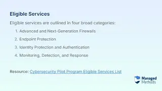FCC Cybersecurity Pilot Program Eligible Services