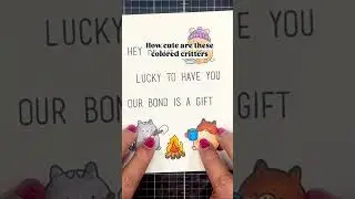 DIY Cute Animal Cards with Sentiment Stamps 🐾💖 #Papercrafting #diy