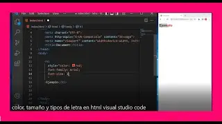 COLOR, SIZE, and FONT TYPES in UPDATED HTML | VISUAL STUDIO CODE 🍀