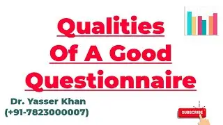 Qualities Of A Good Questionnaire | Questionnaire | Data Collection | Statistics | Questionnaires