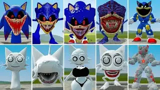 ALL NEW SPRUNKI SONIC EXE VS ALL NEW SPRUNKI WENDA MECHATITAN FAMILY ? in Garrysmod!,...