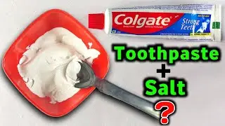 TESTING TOOTHPASTE AND SALT SLIME🤔👅🎧 How to make Slime with Toothpaste and salt [ASMR]
