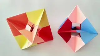 spinning cube | easy paper crafts | paper antistress transformer