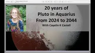 The Alchemy of Pluto In Aquarius until 2044