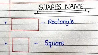 Shapes Name | Shapes Name in English  List of Geometric shapes | Rectangle Square Triangle etc