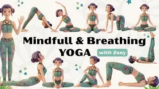 Mindful Yoga with Zoey | KPop Demon Hunters | Calm Yoga for Kids| Mila yoga kids