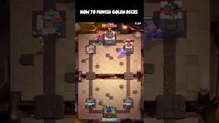 How To Punish Golem Players | Clash Royale | Smart Defense & Fast Counter Push #clashroyale #shorts