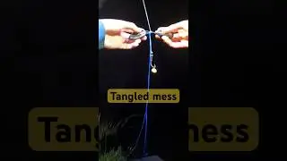 Tangled mess but I still caught my fish?! #fishing #shorts