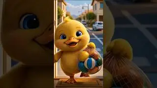 Ducky&rsquo;s Cartoon Basketball! Playing & Shooting with a Boy in the Backyard &ndash; Daddy&rsquo;s Warm Company!
