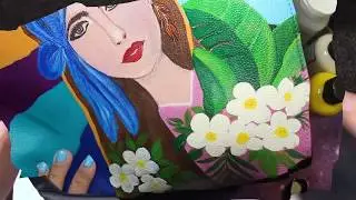 Painting H&M bag with ANGELUS PAINTS #H&Mbag #angelusacrylicpaints #angeluspaints #angelus #h&mbag