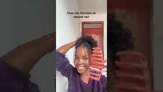 Cute Claw clip hairstyle on Natural hair