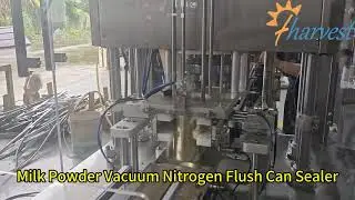 3% Residual Oxygen Automatic Canned Milk Powder Vacuum Nitrogen Filling Sealing Machine
