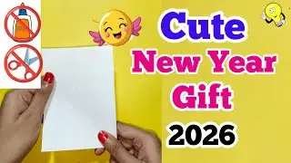 😍 White Paper 😍 New Year Gift 2026 | Happy new year gift | diy new year greeting card idea |New year