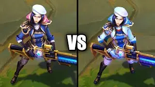 Arcane Commander Caitlyn vs Paragon Chroma Comparison (League of Legends)