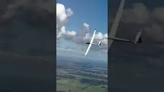 Glider Flying in Stunning 5x Zoom | LS4 Sailplane in Late Season Thermals