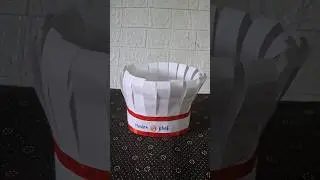 How to make easy paper Master Chef Cap #shortsfeed #shortsviral #easycraft #masterchef