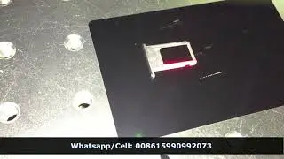card slot engraving, IMEI numbers iPhone engraving Mopa laser marking machine