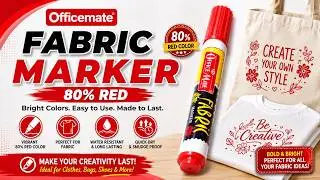 Fabric Marker 80% Red Orange Officemate
