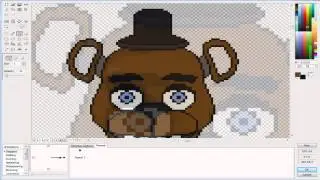 Рисуем пиксельного Фредди/Drawing pixel Freddy