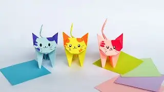 Membuat Origami Kucing dengan Mudah |  Origami Cat | Kucing dari Kertas Origami