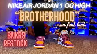 ON FOOT + LACE SWAP | NIKE AIR JORDAN 1 OG HIGH &ldquo;BROTHERHOOD&ldquo; | UNBOXING
