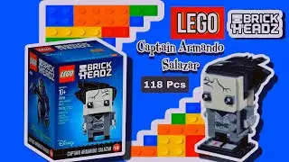 Watch Me! Unbox & Build Lego Brickheadz Captain Armando Salazar Set| 118 Pieces| Adult Collector