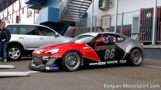Toyota GT86 Turbo racecar - first shakedown at Zolder 2014 (incl. revving)