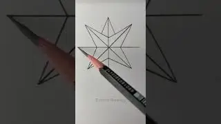 3D star Drawing easy #shorts
