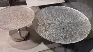The crystal coffee table will become the focus in the living room.