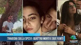 BITONTO TRAGEDIA SULLA SP231  QUATTRO MORTI E DUE FERITI  TG TELEREGIONE 26 04 2023
