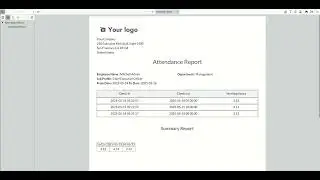 Employee Attendance Report Odoo V18