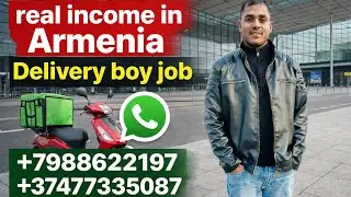 Real income ￼of delivery boy job in Armenia 🇦🇲 #punjabi #snow #travel 