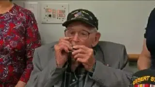 World War II veteran receives overdue medals after shrapnel found in leg