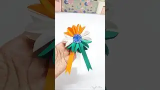 Easy Tricolour Paper Badge 🇮🇳