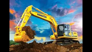 Excavator Working Power Inside Big Construction