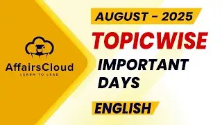 August 2025 - Important Days | English | AffairsCloud