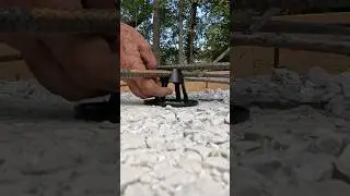 Installing rebar for concrete slab #shorts #concrete #construction