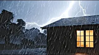 Fall Asleep FAST Tonight 😴 Heavy Rain & Loud Thunder on Tin Roof #49