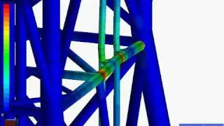 Ship Impact Analysis Top of Jacket - Cougar Offshore.avi