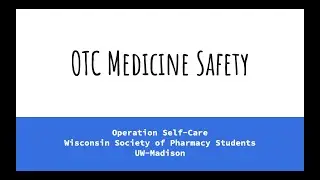 OTC's (#2 of 3): Drug Fact Labels