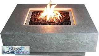 Elementi Manhattan Outdoor Table 37 Inches Natural Gas Patio Heater Concrete Firepits Review