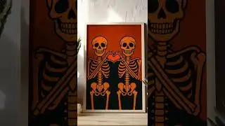 Halloween Wall Art | Spooky Skeleton Heart 🖤 Creepy Cute Gothic Decor #halloween #halloweendecor