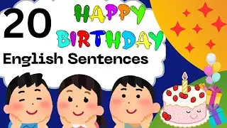 🎂 20 Easy Birthday English Sentences | Speak English for Birthdays