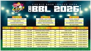 DAY 02 || CBD BIG BASH LEAGUE 2026 || SEASON 03 || BELAPUR