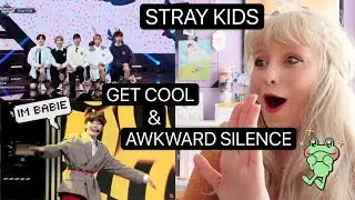 STRAY KIDS | GET COOL + AWKWARD SILENCE LIVE STAGES REACTION! cute cute cute cute