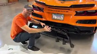 Установка заднего диффузора EOS Z06 в цвете Carbon Flash Metallic