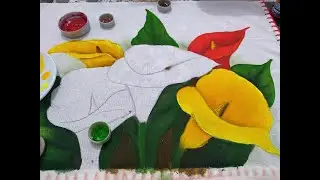 Como Pintar Copo de Leite Amarelo - Passo a Passo